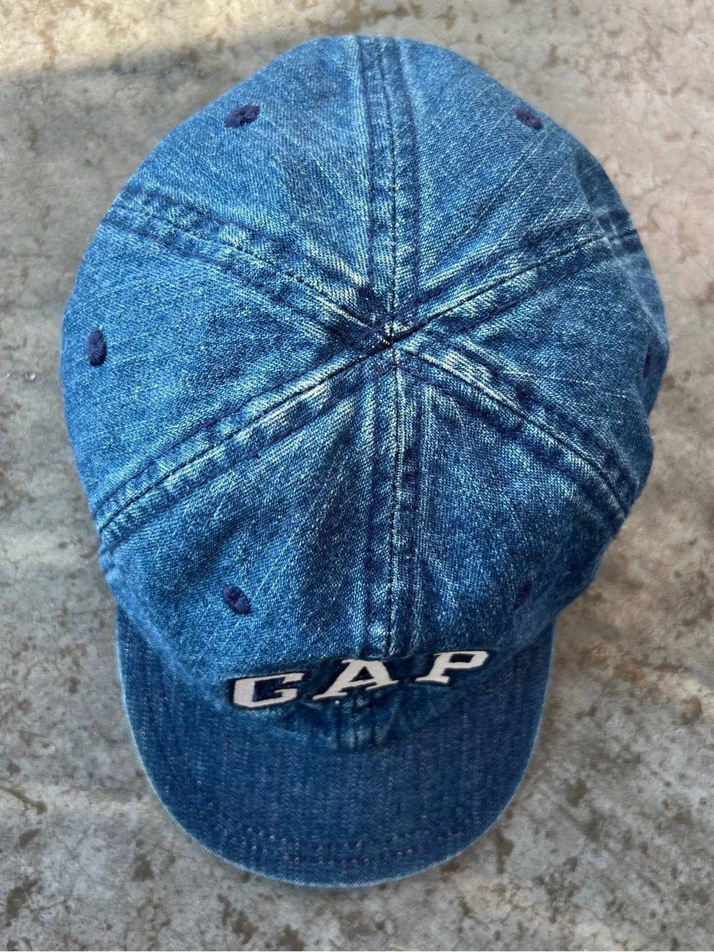 Vintage 2003 Baby Gap Denim Baseball Cap Hat 100% Cotton Size 3-4 Years